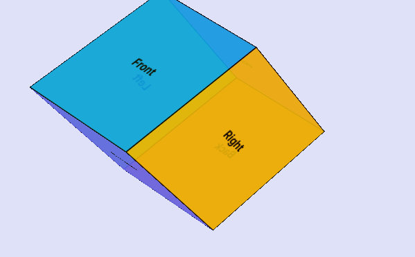 An example of a 3D cube with CSS 3D transforms applied.